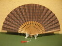 宗一ブランド/玉骨・古布(更紗)扇/丸と花柄/扇子/男性用女性用兼用
