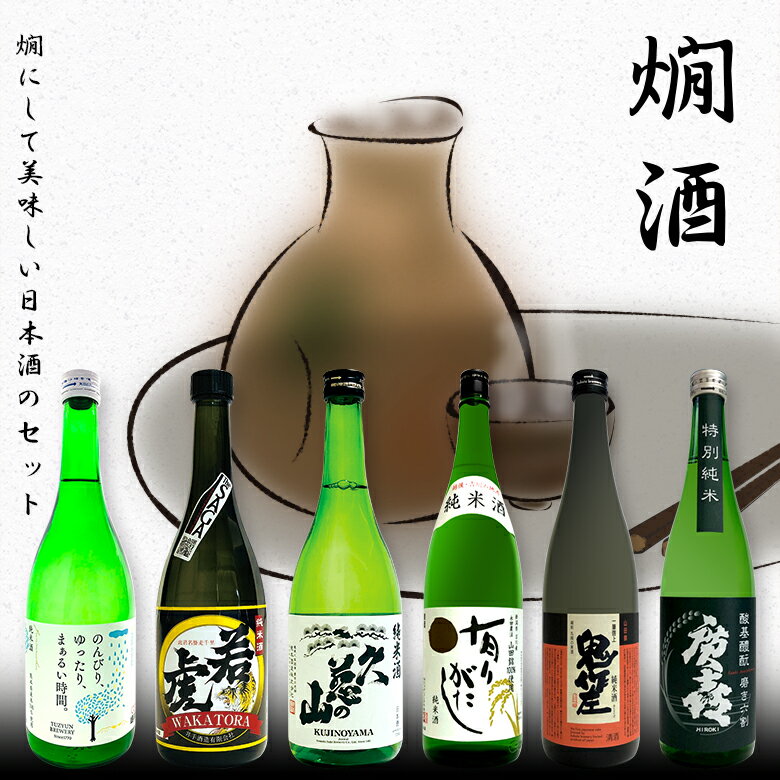 美味しい 燗酒 を楽しめる 日本酒 6本セット 720ml×6 純米酒 日本酒飲み比べ 送料無料 SAKE SS