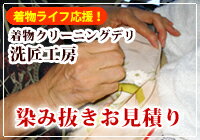 着物 しみぬき 染色補正 お見積り