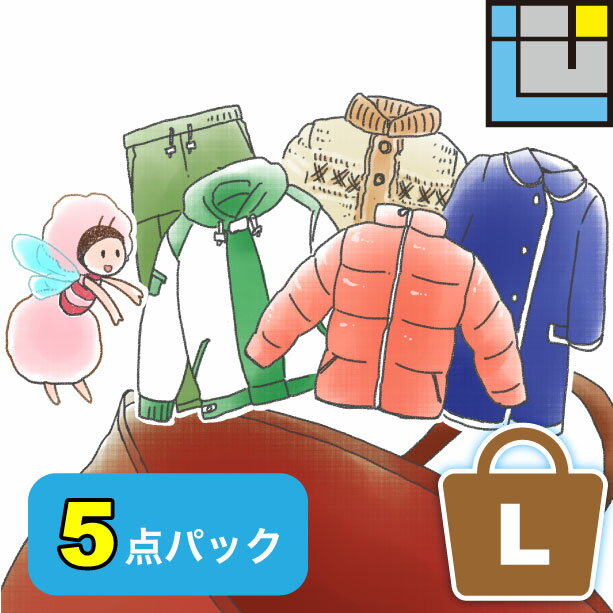 衣類 クリーニング 宅配 セット 詰め放題 保管 【送料無料】 5点詰め放題 5点 宅配クリーニング 詰め放題 セット 入れ放題 セット クリーニング 保管 ダウン オーバー カシミヤ シルク 防虫 汗抜き 帯電防止 Lサイズ【エコ割】100円引き