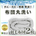 布団クリーニング 2枚 羽毛布団 クリーニング 布団 布団丸洗い ふとん丸洗い ふとんクリーニング 羽毛 シングル 宅配…