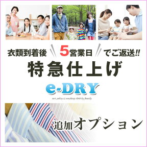 【追加オプション】特急仕上げクリーニング衣類到着後、5営業日でご返送します 宅配クリーニング