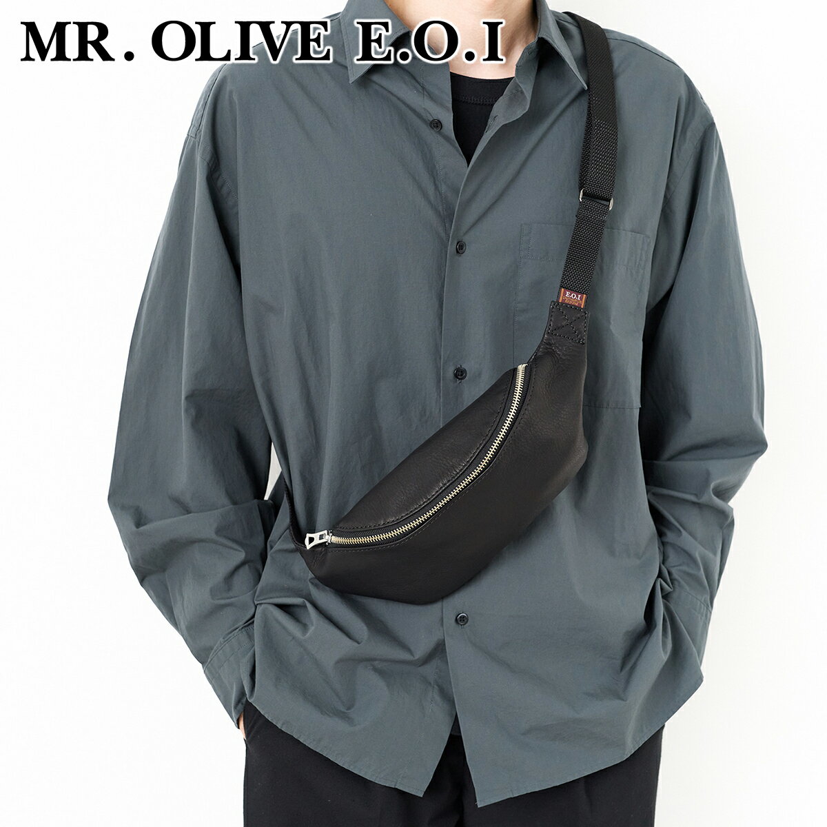  MR.OLIVE E.O.I ミスターオリーブ イーオーアイ バッグIMPERMA-LEATHER インパーマレザー SMALL BODY BAG ME681メンズ ボディバッグ 斜めがけ 日本製 ギフト プレゼント ブランド