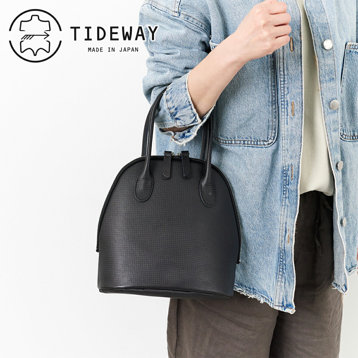 Rakuten - 【タイドウェイ 3年保証＋Wプレゼント付】 TIDEWAY タイドウェイ バッグMOSS（モス） GRID BOSTON S T3207レディース ボストンバッグ トートバッグ グリッドボストン ボストンバッグ 日本製 ギフト かわいい プレゼント ブランド