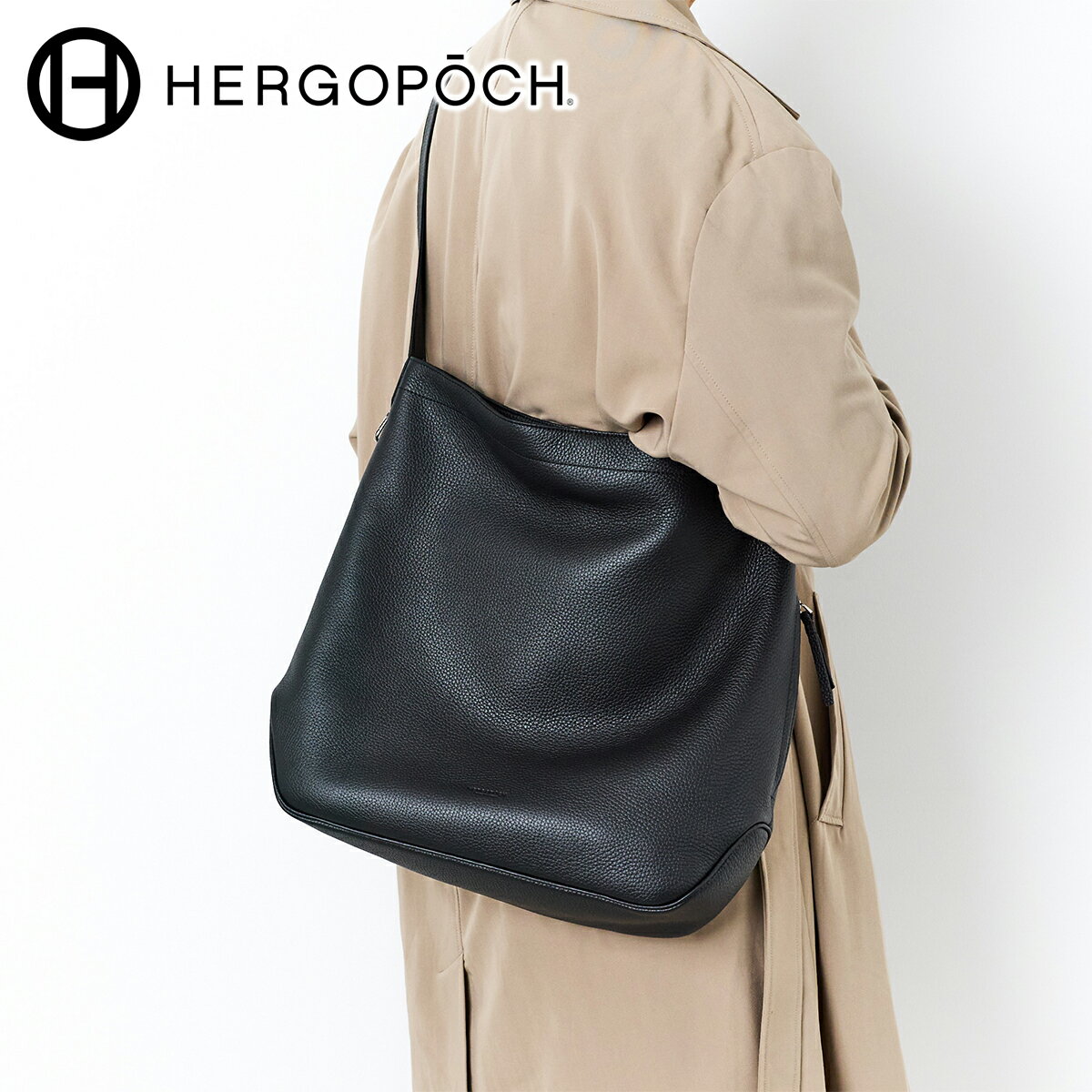 Rakuten - 【エルゴポック 3年保証＋ケアセット付】 [ 2026年 春夏新作 ] HERGOPOCH エルゴポック バッグトリヨンラグーンアジャスターブルショルダーバッグ TL-ASメンズ バッグ ショルダーバッグ 日本製 プレゼント ブランド