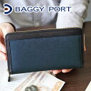 バギーポート 長財布 メンズ 【ケアセット＋選べるノベルティ付】 BAGGY PORT バギーポート 長財布高密度ミリクロス 小銭入れ付き長財布（ラウンドファスナー式） ZKM-450メンズ レディース 財布 ラウンドファスナー 撥水生地 ミルスペック素材 ギフト ブランド