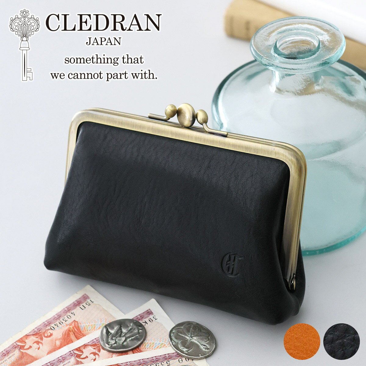【SS期間限定！最大p54倍&3年保証＋ケアセット付＋α】 [ 2025年 秋冬新作 ] CLEDRAN クレドラン 財布NOS（ノス） がま口財布 CR-CL3907..