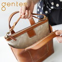 【選べるかわいいノベルティ付】 genten ゲンテン ポーチクロスパンチング インナースペース2WAY ポーチ(バッグインバッグ) 40888(40884)レ...