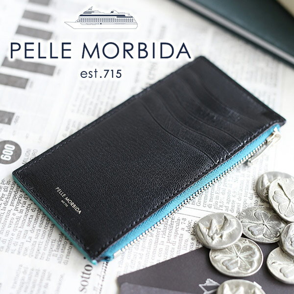 ペッレ モルビダ 革財布 メンズ 【ケアセット＋選べるノベルティ付】 PELLE MORBIDA ペッレモルビダ 財布Barca バルカ ゴートレザー小銭入れ付きミニ財布 PMO-BA415メンズ 薄まち 軽量 軽い ミニ コンパクト モルビダ ペレモルビダ 日本製 ギフト ブランド プレゼント 男性 定番