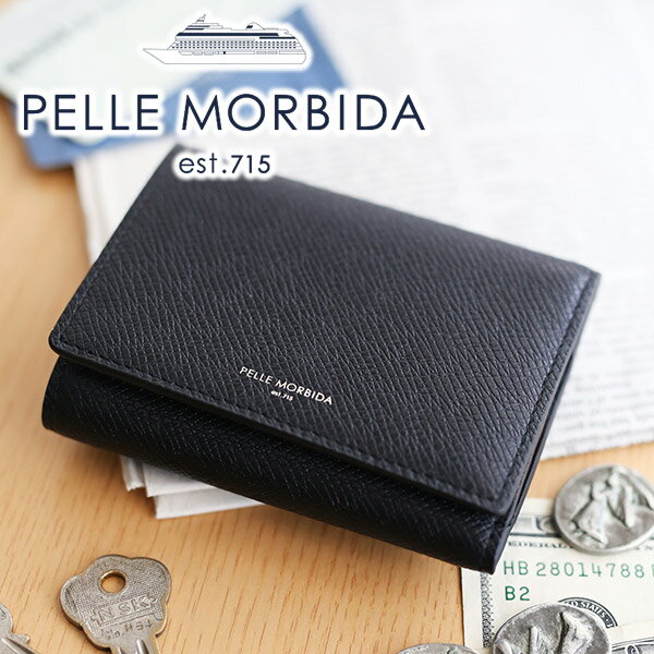  PELLE MORBIDA ペッレモルビダ キーケースBarca バルカ エンボスレザーキーケース PMO-BA322メンズ カードキー 三つ折り財布 財布 ペッレ モルビダ ペレモルビダ 日本製 ブランド プレゼント 男性 定番 シンプル