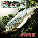 北海道産　銀毛 新巻鮭1本化粧箱入れ（約2kg）
