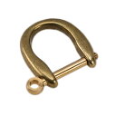 SENWA 日本製 真鍮生地 ネジ式 Dカン シャックル11mm 吊り具 手芸 ハンドメイド 材料 パーツ 金具