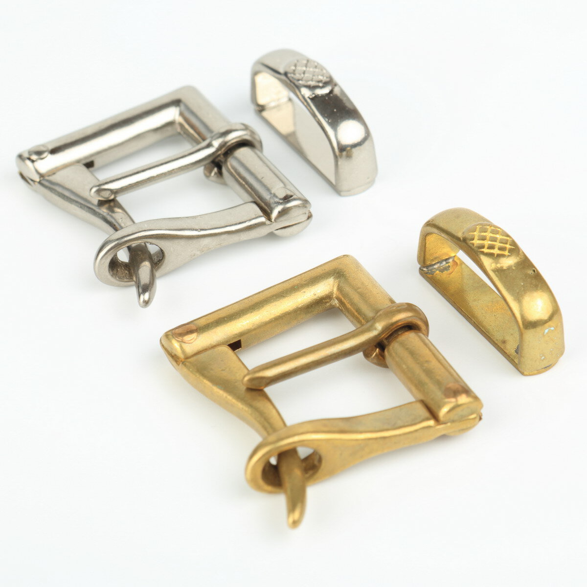 SENWA 真鍮無垢バックル ニッケルメッキ 33mm 内径 クイックリリース 美錠 レザークラフト パーツ DIY 日本製 尾錠