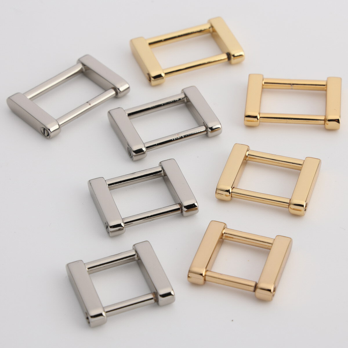 SENWA 日本製 ネジ式 角カン 15/18/21/24mm 吊メッキ 金 ニッケル ベルカン吊り具 レザークラフト接続金具