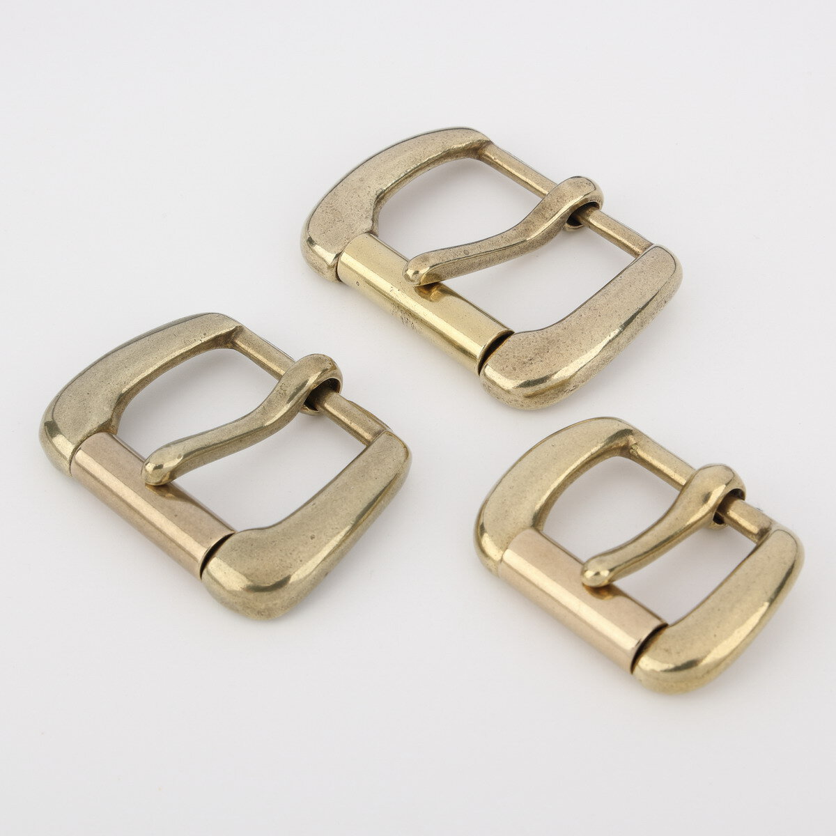 日本製真鍮生地 巾30/35/40mm バックル バッグ ショルダー用 レザークラフト 素材 手芸 DIYパーツ美錠