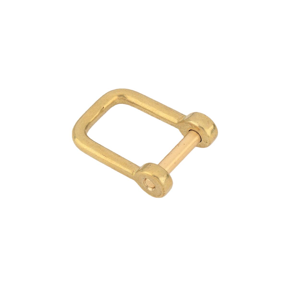 SENWA 日本国産真鍮生地 角形ネジ式 シャックル16mm Dカン 吊り具 手芸 ハンドメイド 材料 パーツ 金具