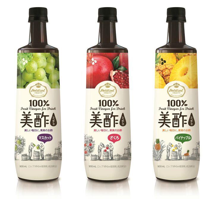 【900ml×3本（ザクロ）】紅酢・ホンチョ・飲むお酢（韓国飲料、お酢）