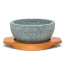 【本場韓国製】石焼ビビンバ鍋18cm 木台付セット