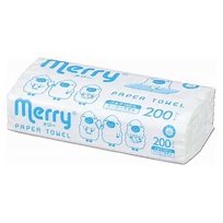 [送料無料] ◎メリータオル パルプ [200枚入 48パック]《新橋製紙正規代理店》(事業者限定)[タオルペー..