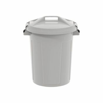 エコン ダストボックス丸型(本体)[規格：#45][容量：45L][カラー：グレー]*本体とフタは別売りです。[テラモト正規代理店][事業者限定]