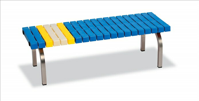 ホームベンチ　ステン[規格：1200　約7.8kg][カラー：青][JAN4904771363134]サビに強い脚部ステンレス製《テラモト正規代理店》●お客様組立商品[事業者限定]