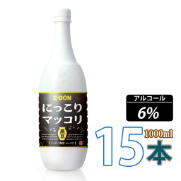 【黒豆マッコリ】E-DON 二東にっこりマッコリ1000mlx15本(1box)(黒ペット) イドンマッコリ 韓国食品 韓国食材 韓国料理 韓国お土産 酒 お酒 韓国酒 韓国お酒 韓国マッコリ 【あす楽】(02545x15)「10」【S】