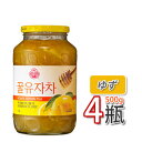 韓国産 ゆず茶 蜂蜜ゆず茶 500gx4個 ★ ビタミンCがレモンの3倍！美味しく風邪予防！オットギ 韓国お茶 健康茶 韓国飲料 韓国ドリンク三..