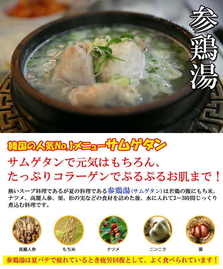 (13851)【あす楽】【参鶏湯】ファイン参鶏湯 800g 加工食品 缶詰 即席食品 【韓国食品・韓国料理・韓国食材・おかず】【サムゲタン】 花粉症対策やデトックス効果も高いなつめ入り ★★