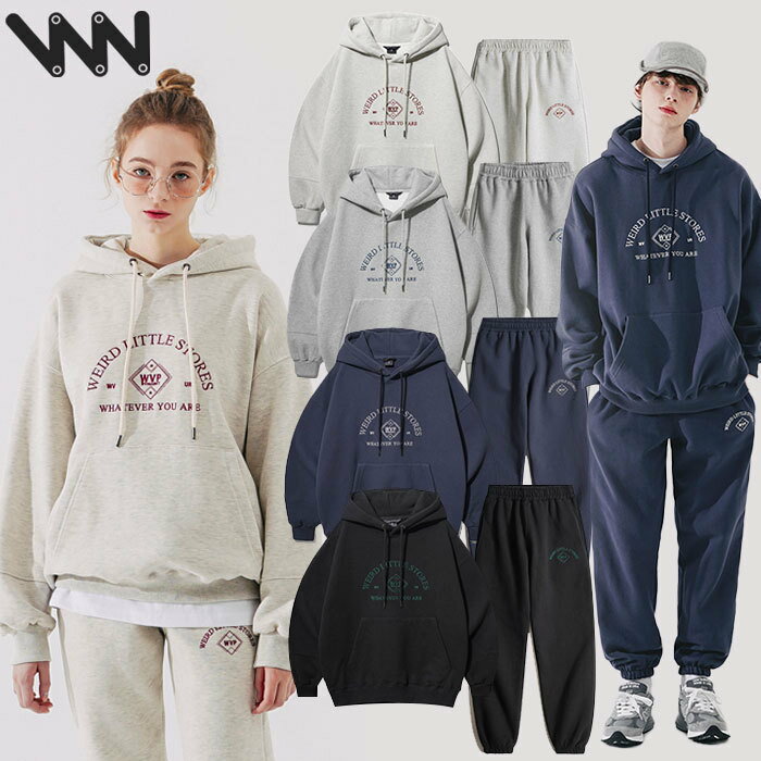 【正規品】WV PROJECT パーカー パンツ セットアップ オーバーフィット Prenie Hood SET MJHD7554 CJLP7442 ☆ ゆったり 裏起毛 メンズ レディース ユニセックス 上下セット 韓国 韓国ファッション 韓国ブランド WVプロジェクト 【韓国発送/海外通販/関税込/送料無料】