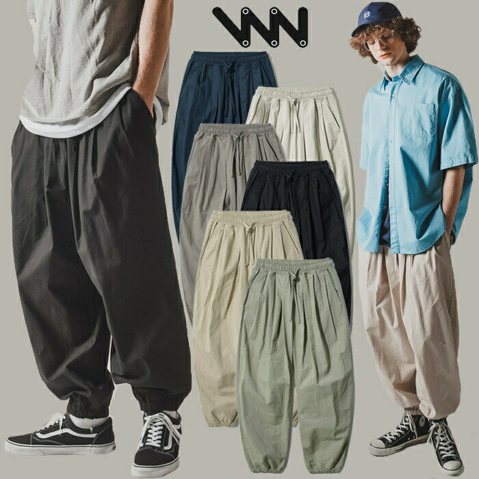 【正規品/送料無料】WV PROJECT / Lowky banding cool balloon Pants CJLP7492 ワイド パンツ 春 夏 秋 冬 オールシーズン コットン メンズ ユニセックス イージーパンツ 大きいサイズ 韓国ファッション 韓国ブランド 韓国【韓国発送/海外通販/関税込】