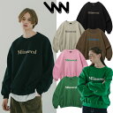 【購入特典Tシャツ付き!】 WV PROJECT★ 裏起毛 ★スウェットシャツ トレーナー OD Sweatshirt MJMT7615 ☆オーバーフィット シンプル カジュアル 長袖 ゆったり メンズ レディース 韓国ファッション 韓国ブランド 韓国 WV プロジェクト 【送料無料】
