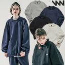 WV PROJECT トレーナー 起毛 Jeje sweatshirt MJMT7514 ☆ 裏起毛 スウェット オーバーフィット ゆったり 長袖 カジュアル ストリート メンズ レディース 韓国ファッション 韓国ブランド ダブリューブイプロジェクト 