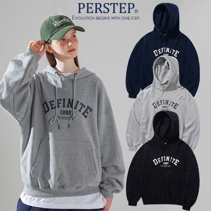 楽天DOOR SEOUL【正規品】PERSTEP トレーナー フーディー Definite Hoodie JUHD4520 ☆ コットン 長袖 フード メンズ レディース カジュアル ストリート 韓国ファッション 韓国ブランド 春 秋 冬 韓国 パーステップ 【韓国発送/海外通販/関税込/送料無料】