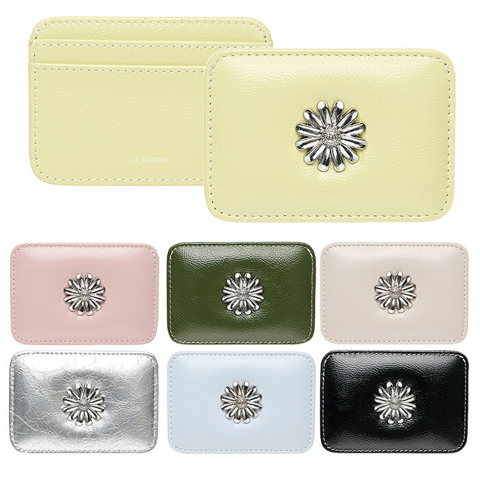 【正規品】 LE MASQUE ミニ財布 カード財布 ウォレット Daisy Slim Mini Transportation Card Wallet ☆ 定期入れ レディース シンプル ロゴ 高級感 牛革 ストリート カジュアル 韓国 韓国ブランド 韓国ファッション ルマスク 【韓国発送/海外通販/関税込/送料無料】
