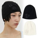 【正規品】 Burmula ビーニー フラワー LACE FLOWER BEANIE ☆ ニット帽 ニットキャップ 帽子 花 カジュアル ストリート レディース シンプル 春 初夏 秋 冬 芸能人 K-POPアイドル 大人気 韓国ファッション 韓国ブランド バーミュラ 【韓国発送/海外通販/関税込/送料無料】