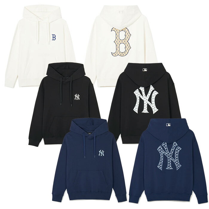 【正規品】 MLB パーカー フーディ Classic Monogram Big Lux Hoodie ☆ フード メンズ レディース シンプル ストリート カジュアル ロゴ 無地 韓国ファッション オールシーズン 春 夏 秋 冬 エムエルビーコリア 【韓国発送/海外通販/関税込/送料無料】