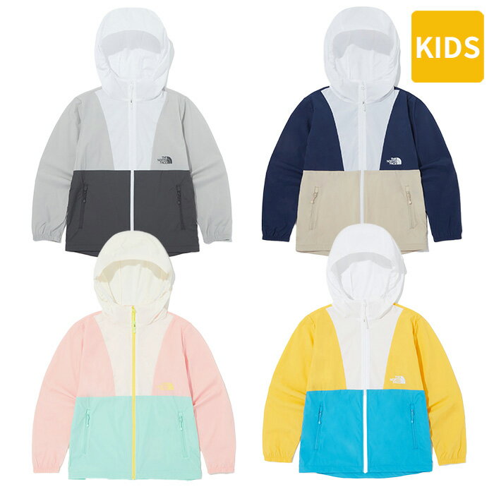 【正規品】THE NORTH FACE キッズ ジャケット K'S STRETCH COMPACT JACKET NJ3LQ11 ☆ アウター 子供服 こども スタンドネック 軽量 ロゴ シンプル 男の子 女の子 韓国ファッション 韓国 ノースフェイス 【韓国発送/海外通販/関税込/送料無料】