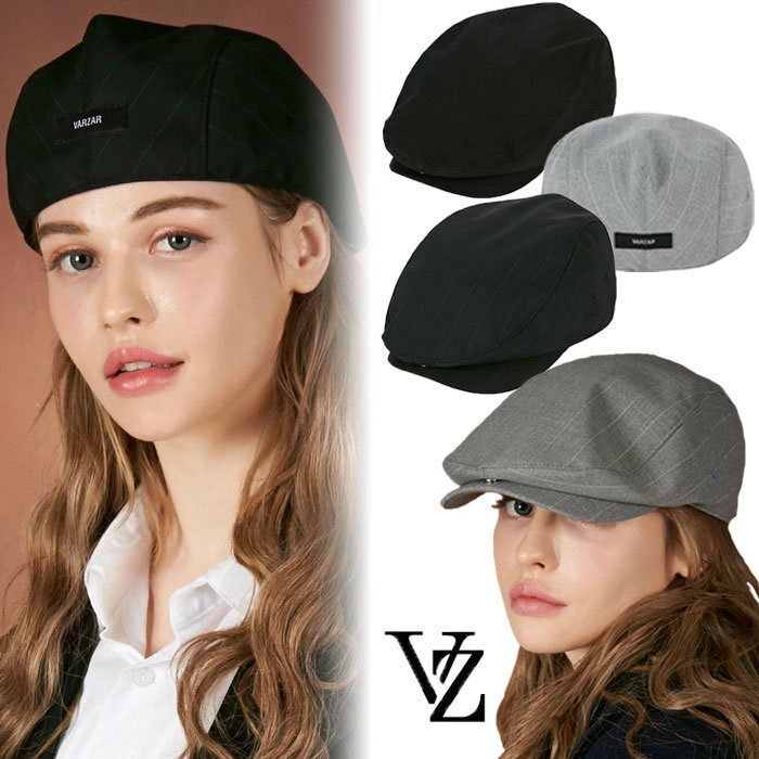 【正規販売店】 VARZAR ベレー Retro label beret ☆ レトロ 帽子 カジュアル シンプル ストリート レディース メンズ 紫外線対策 春 夏 秋 冬 韓国 大人気 芸能人 K-POPアイドル 韓国ファッション 韓国ブランド バザール 【韓国発送/海外通販/関税込/送料無料】