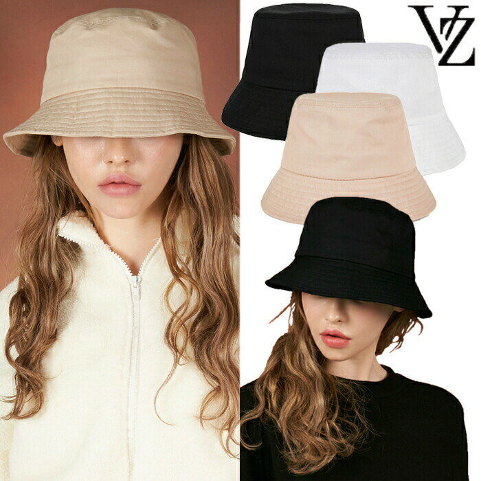 【正規販売店/送料無料】VARZAR / Cotton bucket hat バケットハット コットン シンプル 帽子 深め 紫外線 日よけ シンプル ユニセックス カップルック 大人気 韓国ファッション 春 夏 秋 冬 韓国ブランド バザール ブラック 黒 ホワイト 白【韓国発送/海外通販/関税込】