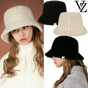 【正規販売店/送料無料】VARZAR / Monogram label fleece bucket hat ハット バケットハット シンプル 帽子 カジュアル ユニセックス フリース もこもこ ワンポイント 大人気 韓国ファッション 秋 冬 韓国ブランド バザール 全2色【韓国発送/海外通販/関税込】