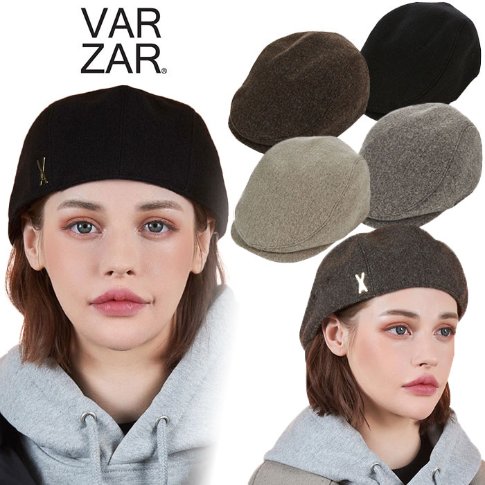 【正規販売店】VARZAR ベレー帽 帽子 ウール Stud Logo Retro Wool Beret ☆ シンプル ロゴ 無地 帽子 小顔効果 レトロ レディース メンズ ユニセックス カップル 韓国ファッション 春 秋 冬 韓国ブランド バザール【韓国発送/海外通販/関税込/送料無料】