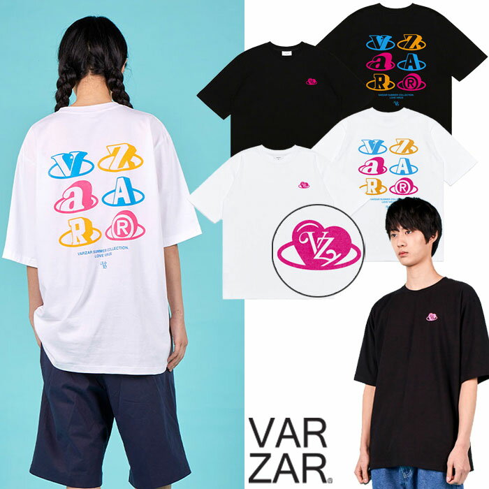 楽天DOOR SEOUL【正規販売店】VARZAR Tシャツ Special Fall in VARZAR T-Shirts ☆ 半袖 ロゴ プリント ストリート カジュアル シンプル オーバーフィット レディース メンズ 人気 韓国ファッション 韓国ブランド バザール K-POP 韓国 【韓国発送/海外通販/関税込/送料無料】