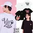 楽天DOOR SEOUL【正規販売店】VARZAR Tシャツ ゆったり Love is Devil T-Shirts ☆ 半袖 ロゴ プリント ストリート カジュアル シンプル オーバーフィット レディース メンズ 韓国 人気 韓国ファッション 韓国ブランド バザール K-POP 【韓国発送/海外通販/関税込/送料無料】