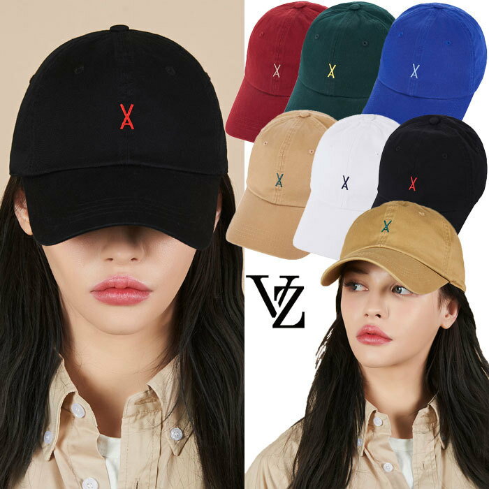 【正規販売店/送料無料】VARZAR / Varzar Logo Over Fit Chino Ball Cap キャップ チノ 帽子 シンプル レディース メンズ カップルルック 紫外線 小顔 人気 韓国ファッション 春 夏 秋 冬 韓国ブランド バザール ブラック 黒 ホワイト 白【韓国発送/海外通販/関税込】