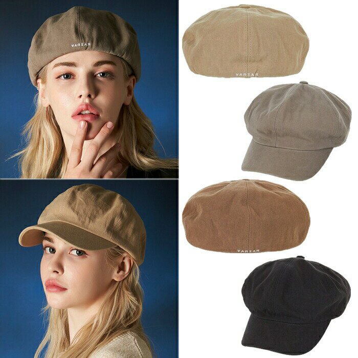 【正規販売店/送料無料】VARZAR / Embroidery newsboy cap キャップ 帽子 キャスケット カジュアル シンプル オールシーズン レディース メンズ プレゼント 韓国ファッション 日本未上陸 韓国ブランド バザール【韓国発送/海外通販/関税込】