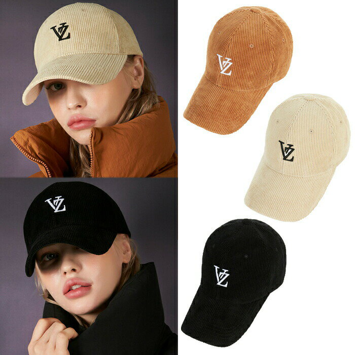 【正規販売店/送料無料】VARZAR / 3D Monogram logo corduroy over fit ball cap キャップ 帽子 ロゴ シンプル レデ…