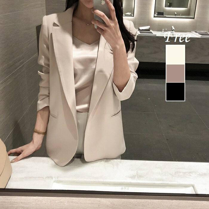 ジャケット レディース 春 長袖 テーラードジャケット 春コーデ 韓国 長袖ジャケット カジュアル オフィス 秋冬のサムネイル