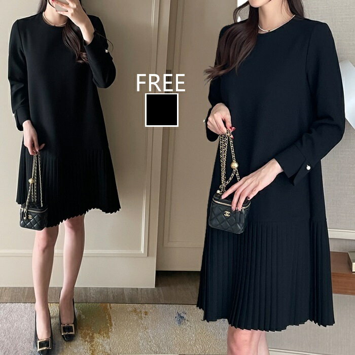 ワンピース 結婚式 袖あり お呼ばれ レディース シンプル プリーツワンピース 長袖 結婚式ワンピース パーティードレス 七分袖 シンプル 上品 お呼ばれ 卒園式 入園式 卒業式 入学式 二次会 記念日