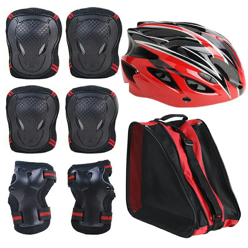 プロテクター サポーター 自転車 大人 キッズ 子供 バイク 膝プロテクター 肘プロテクター ヘルメット 頭・手首・肘・膝セット 保護 当て 怪我防止 手首 8...