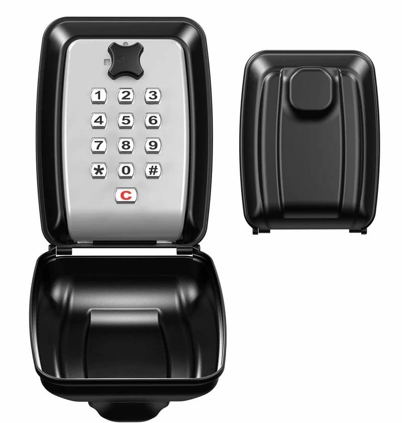Rakuten - セキュリティ キーボックス 壁掛け 鍵収納 ボックス 南京錠 ロック ポケット ダイヤルロック ボタン式 小物 キー収納 カギ管理 カギ収納 印鑑収納 防水 大容量 インテリア オシャレ 小型 暗証番号 オフィス 車 倉庫 家庭 工事現場 現地対応 防犯
